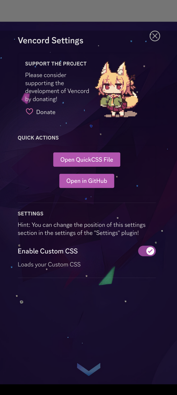Vendroid Discord Client Modding Wiki